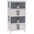 Cassettiera bicolore in abete 40X29H73