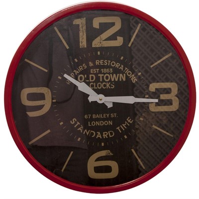 Orologio in metallo rosso Ø34