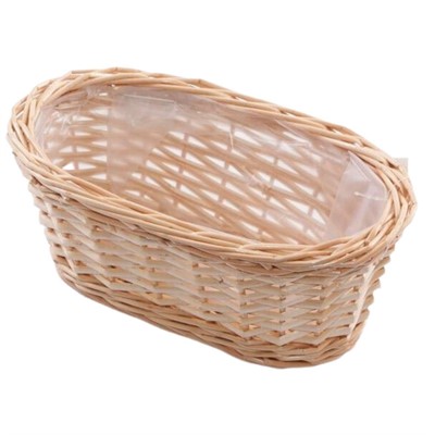 Vaschetta in vimini bianco 25X14H10