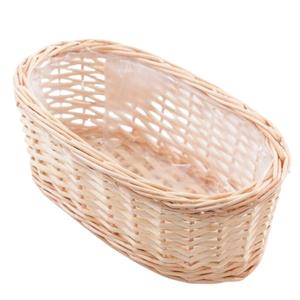 Vaschetta in vimini bianco 30X15H11