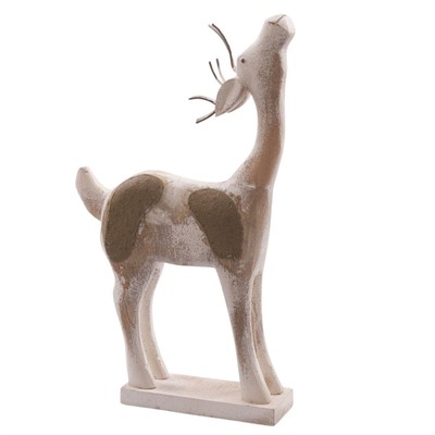 Decorazione antilope in legno di mango 36X10H60 