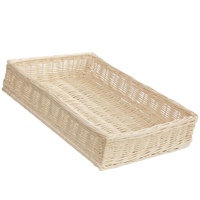 Vassoio in vimini bianco 60x40H10