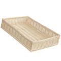 Vassoio in vimini bianco 60x40H10