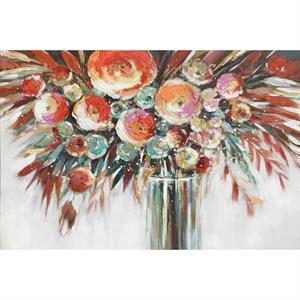 Quadro dipinto vaso fiori 120X80