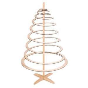 Decorazione Albero di Natale a spirale in legno 50X50H85