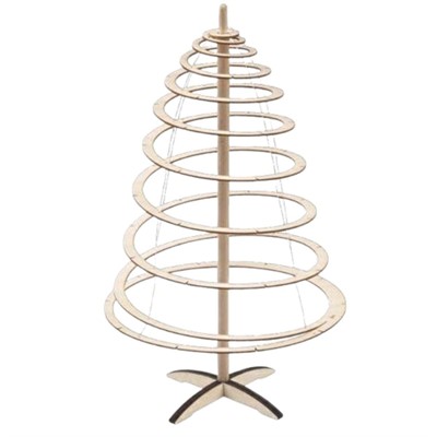 Decorazione Albero di Natale in legno Ø25H42