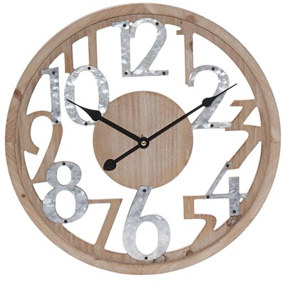 Orologio in mdf e metallo Ø40