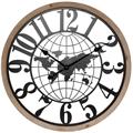 Orologio in legno di abete e metallo Ø60