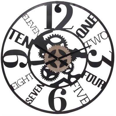 Orologio in mdf e metallo Ø60