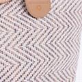 Borsa in cotone con manici in rattan 48H33