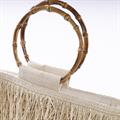 Borsa in fibre naturali con manici in bambù50XH41