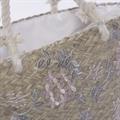Borsa in fibre naturali e pizzo 56XH30
