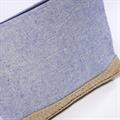 Pochette in tela blu e fibre naturali 22XH18