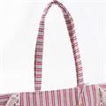 Borsa in cotone a strisce con frange 51XH35
