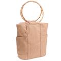 Borsa in fibre naturali con manici in bambù48H68