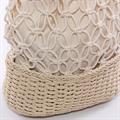 Borsa in fibre naturali e cotone beige 30XH63