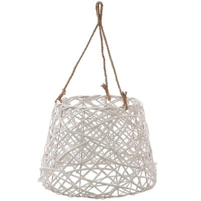 Lampadario in vimini bombato Ø40H28