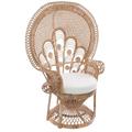 Poltrona pavone in rattan 113x75H149 