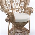 Poltrona pavone in rattan 113x75H149 