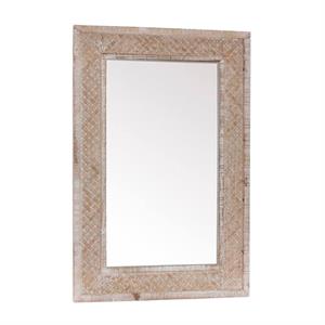 Specchio bianco intagliato 60X2.5H90