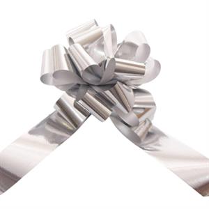 Fiocco Pepita argento metallizzato 19 mm in confezione da 50 pezzi