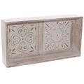 Mensola decorativa in abete e metallo 61X12H32