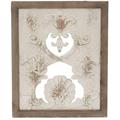 Pannello decorativo in abete intagliato 45X2H54