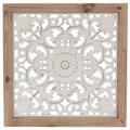 Pannello decorativo in abete intagliato 44X3H44