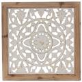 Pannello decorativo in abete intagliato 44X3H44