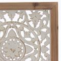 Pannello decorativo in abete intagliato 44X3H44
