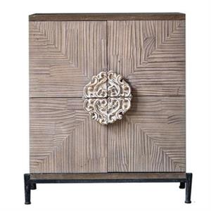 Credenza in abete e metallo 86x42H93