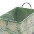 Vaschetta rettangolare in latta foglie 30X20H20