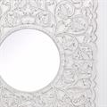 Specchio in mdf intagliato bianco 120X2H120
