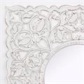 Specchio in mdf intagliato bianco 120X2H120