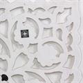 Specchio in mdf intagliato bianco 120X2H120