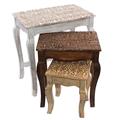 Tavolo da caffè in mango 55X35H60 in set di 3