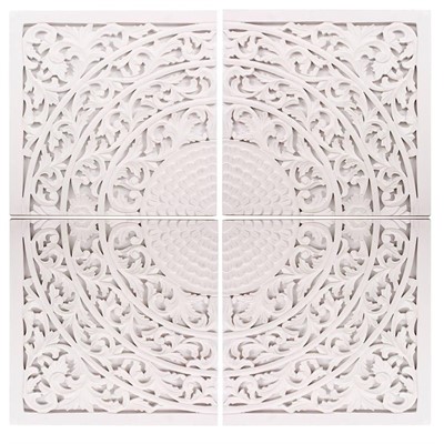 Pannello decorativo in mdf bianco 120x3H120