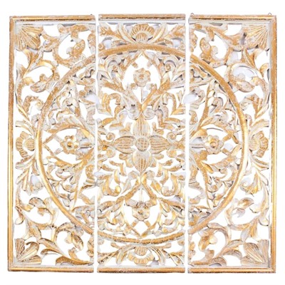 Pannello decorativo in mdf dorato 120x3H120