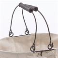 Cesto a rete in metallo con fodera 27X18H12