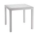 Tavolo da pranzo in resina bianca Dallas 80X80H74