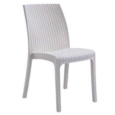 Sedia in resina bianca Virginia 57x59H86