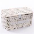 Cesto da picnic in vimini bianco 44X24H19