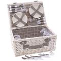 Cesto da picnic in vimini sbiancato 46X33H21