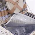 Cesto in da picnic in vimini con borsa frigo 40X28H18