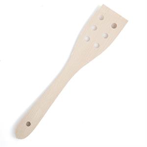 Spatola in legno di faggio con fori H30