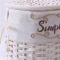Portabiancheria bianco in bamboo Simply Beautiful in set di 3 48x36H58