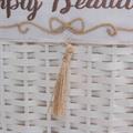 Portabiancheria bianco in bamboo Simply Beautiful in set di 3 48x36H58