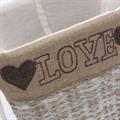 Cesto gettacarta in rattan Love 25X20H25