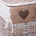 Baule in rattan sbiancato 68x42H43 in set di 3
