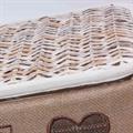 Baule in rattan sbiancato 68x42H43 in set di 3